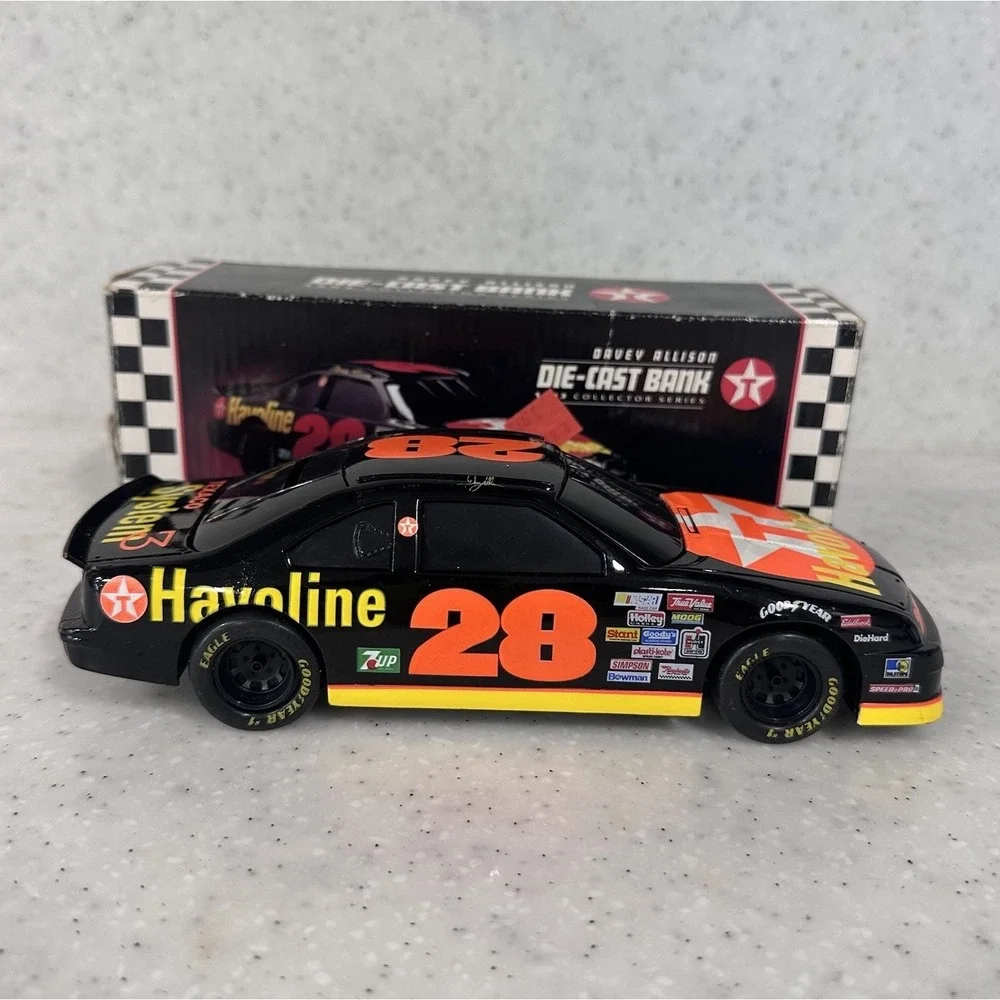 1993 Davey Allison #28 Havoline Ford T-Bird Racing Champions‎ 1:24 Diecast Bank